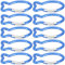 VANZACK 10 StüCk Fischform Karabinerhaken Aus Aluminium Leichte Und Tragbare Federhaken FüR Outdoor Camping Angeln Und Wandern - Einhandbedienung FüR RucksackzubehöR