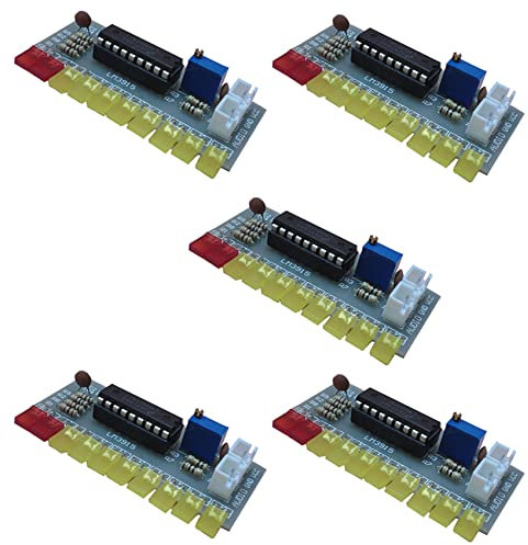 Xptieeck 5X LM3915 Audio Pegel Anzeige DIY Kit 10 LED Sound Audio Spectrum Analyzer Pegel Anzeiger Kit Electononics Löten