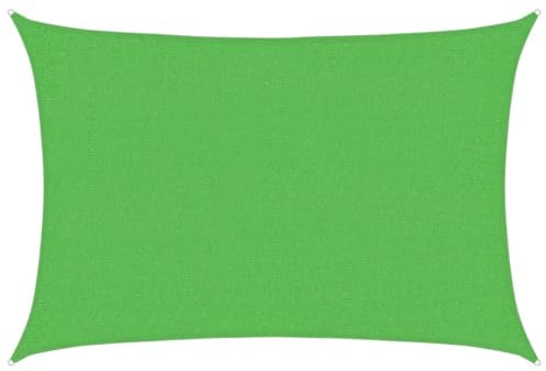 vidaXL Sonnensegel Sonnenschutz Windschutz Sonnendach UV Schutz Sonnenschutzsegel Schattenspender Garten Terrasse Balkon 160g/m² Hellgrün 2x3m HDPE