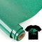 IModeur Glitter Green Iron on Vinyl — 30.5 x 153 cm Heat Transfer Vinyl for Fabric, PET Backing Green Vinyl for T-Shirts, Clothes, Hats, Bags and Other Textiles, HTV Vinyl Roll Easy to Weed
