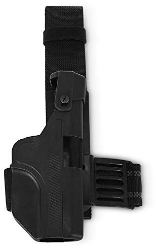 ANSNOW Taktisches Auto-Loading-Holster Level 3 Drop Lock Bein-Oberschenkel-Pistolenholster Für G17 19 23/Schwarz/Kostenlos Größe