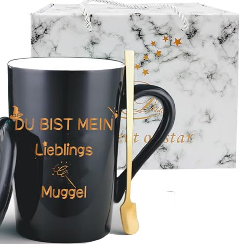 Tayuvira Potter Tasse Mit Du Bist Mein Lieblings Muggel,Lustige Geschenk Tasse Muggel,Weihnachten Geschenkidee für Freund Freundin Klassenkamerad Familie Geschenk Zum Geburtstag Weihnachten