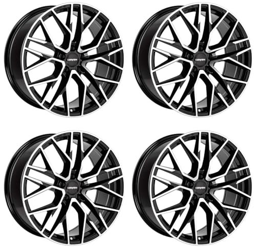 4x Carmani Felgen Alufelgen 20 Ludwig 9,0x20 ET45 5x112 black polish kompatibel mit Mercedes A C-Coupé C CLA E GLA GLB GL M R
