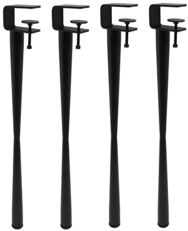 Pieds de table portables en métal faciles à détacher en épingle à cheveux - Pieds de table fins en métal pour table de salle à manger, bureau à domicile - Pieds de table à faire soi-même pour bureau,