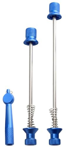 Pzuryhg Quick Release Skewer Sets, Anti-theft Wheel Skewer, Aluminum Alloy Skewer, Foldable Skewer Tools, Road Biking Skewers, Rear Bearing Screw Rod, Aluminum Alloy Nut, High Strength Shaft