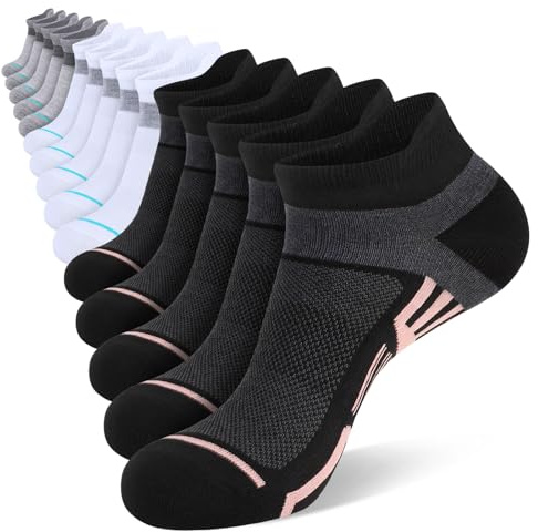 shnn 15 Pairs Womens Ankle Socks Lightweight Breathable Casual Low Cut Socks for Women With Heel Tab