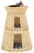 Wenjingqi-170771 Katzenkorb-Set, 3 Stück, mit Kissen aus natürlicher Weide, 47 x 34 x 60 cm