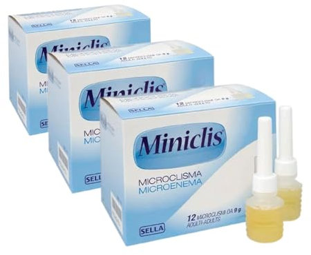 Sella Miniclis Adulti, 12 Microclismi da 9 g - da 3 pezzi