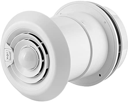 Ventilateur de Toit 12V 4000R par Min, Grille de Ventilation D'air LED Ronde, Ventilateur de Plafond pour Camping-car, Camping-car, Remorque de Voyage, Van