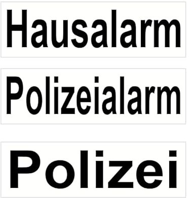 Sicherheitsaufkleber Hausalarm, Polizei, Poizeialarm Selbstklebende Kennzeichnung für Tür und Wand, Wasserfest,