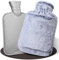 HAOCEE Wärmflasche mit Bezug, 2L Wärmeflasche Groß Flauschig,Wärmflaschen mit Känguru-Tasche,Auslaufsicher und Getestet, Wärmflasche lange warm, Bettflasche(Dunkelblau)