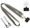 KeyQueen Cuerda para Movil, Cordón de Correa Colgante para Movil Universal Ajustable con 2 Parche, Colgador Móvil Cuello para Mujeres Multifuncional para Todos los Smartphones(Negro)