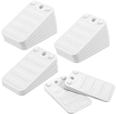 15 Pack Multi Purpose Plastic Shims for Leveling White Toilet Shims Wobble Wedges for Toilet Table Uneven Doors Floors Windows AdjustableToilets Shim for Leveling