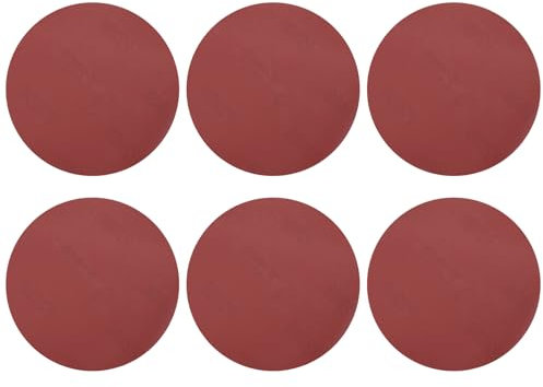 sourcing map 20 Pcs 150mm 6 Inch Sanding Discs, 2000 Grit Hook and Loop Sandpaper, No-Hole Aluminum Oxide Orbital Sander Sandpaper for Woodworking Automotive Metal Polishing, Red