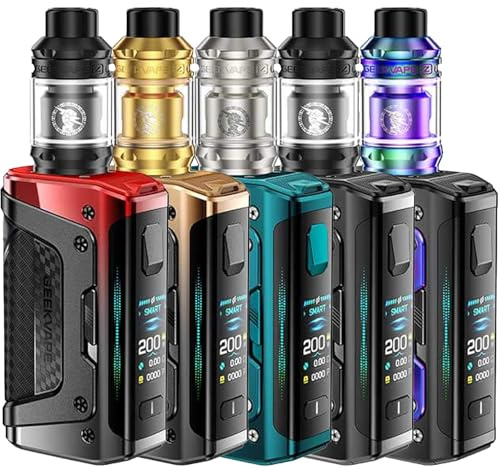 Geekvape Aegis Legend 5 Vape Kit | Dual 2 x 18650 Box Mod (Batteries sold separately), 200W Output | Z Sub-Ohm Tank |Compatible with Geekvape Z Coils (Forest Silver)