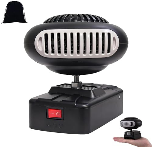 Chauffage d'appoint portable alimenté par piles, rechargeable avec USB et batteries 1300 mAh pour camping/voiture/bureau/intérieur/tente (sans batterie)