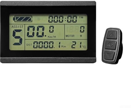 Bicicletta elettrica LCD Display Pannello Strumenti Per KT-LCD3 Compatibile 24V 36V 48V Include 5 Pin SM e Connettore USB per KT Controller