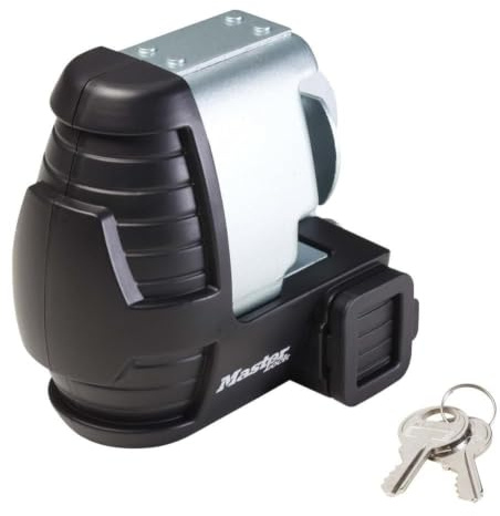 Master Lock 379DAT Anhängerschloss, universelles Kupplungsschloss für Anhänger, Silber, Standardgröße