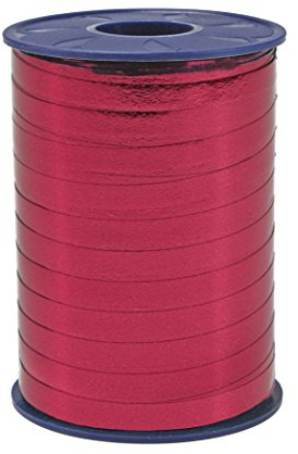 Präsent C.E. Pattberg Mexico Geschenkband metallic Karminrot, 250 m Ringelband zum Einpacken von Geschenken, 10 mm Breite, Zubehör zum Dekorieren & Basteln, Dekoband, Anlass