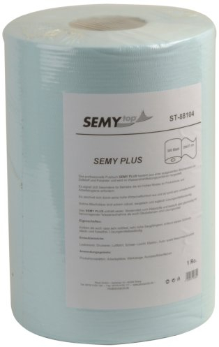 Semy Top Spezial-Putztuchrolle, blau, 29 x 37 cm, 300 Blatt, 1er Pack (1 x 1 Stück)