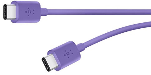 Belkin F2CU043bt06-PUR - Cable de USB-C a USB-C de Carga y sincronización (para Smartphones y tabletas, 1.8 m, Compatible con Samsung Galaxy S9/S9+) púrpura