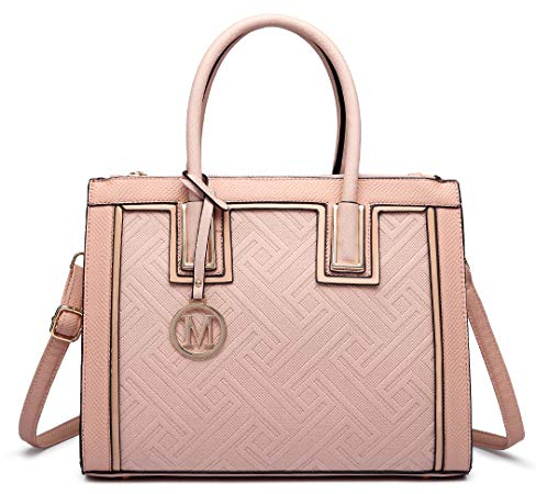 Miss Lulu Henkeltasche Schultertasche Handtasche Elegant Aktentasche Arbeit Shopping Urlaub, Nude, Einheitsgröße
