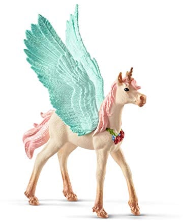 schleich 70575 Schmuckeinhorn-Pegasus, Fohlen, für Kinder ab 5-12 Jahren, BAYALA - Spielfigur, Nicht zutreffend, Weiß