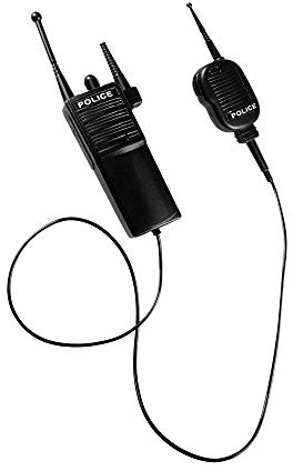 Boland 00486 - Walkie-Talkie Polizei, Einheitsgröße, Schwarz-Weiß, aus Kunststoff, Funkgerät für Polizist, Spielzeug, Accessoire für Fasching, Karneval, Mottoparty, Kostüm, Verkleidung