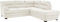 Mivano Ecksofa Royale / Zeitloses L-Form-Sofa mit Schlaffunktion, kleinem Bettkasten, Ottomane und hohen Rückenlehnen / 246 x 90 x 230 / Lederoptik, weiß