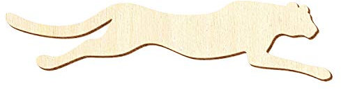 Rennender Holz Gepard - Deko Basteln 3-50cm, Pack mit:10 Stück, Größe:18cm