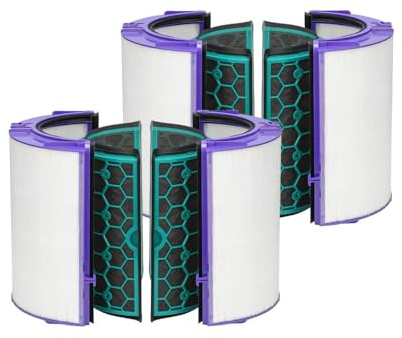2x HEPA Filter Ersatz + Aktivkohlefilter kompatibel mit Dyson Pure Cool TP04 TP05 HP04 HP05 DP04 DP05 Luftreiniger ersetzt 969048-03 969048-01