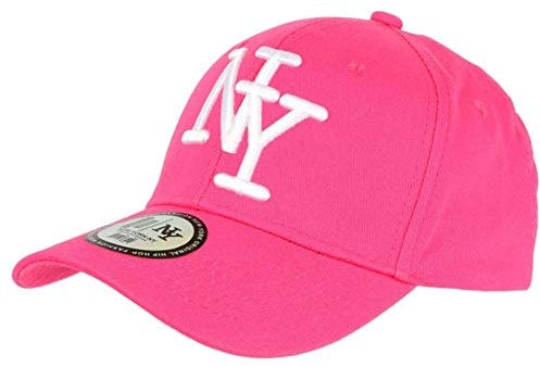 NY Baseballkappe, Rosa und Weiß, modisch, Baseball-Visier, Stazky – Einheitsgröße – Rosa