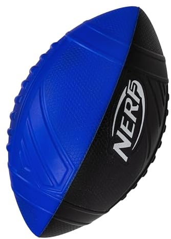 NERF Pro Grip Football -- Classic Foam Ball -- Easy to Catch and Throw -- Great for Indoor and Outdoor Play -- Blue