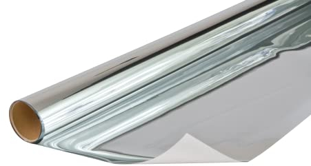 Venilia Film Miroir Vitrostatique pour fenêtre - Film Miroir - Protection UV - 90 cm x 2 m - 53439