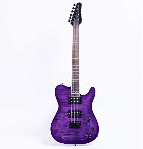 Chitarra elettrica Tele Set-in con accordatori bloccabili (viola) viola