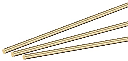 sourcing map 4Stk. Messing Drehstange Rundstange Drehbank für DIY Werkzeug 3mm Durchmesser 100mm Länge