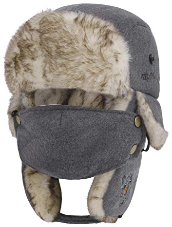 Damen Winter Fliegermütze Trappermütze Winddicht Warm Wintermütze mit Ohrenklappen Frauen Cartoon Baseball Cap Schirmmütze für Radfahren Snowboarden Skaten