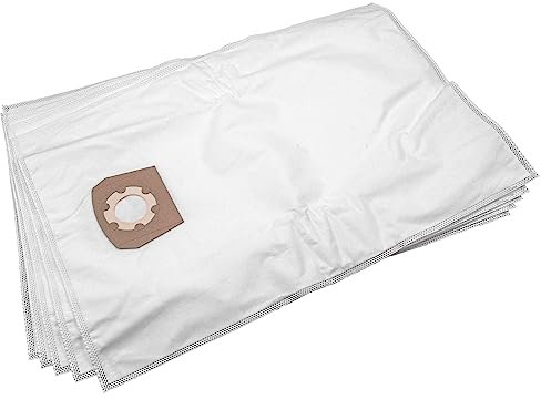 vhbw 5x Bolsa aspiradora compatible con Kärcher NT 48/1 TE Professional aspiradora - vellón micro, capacidad de 30 l, 33 cm x 27 cm, blanco