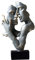 Menschliches Gesicht Skulptur - Harz Kreative Abstrakte Charakter Statue Deko Wohnzimmer Modern Ornamente Retro Kunst Figuren Home Office Decor Zubehör / Geschenk (8 Stile zur Auswahl),A