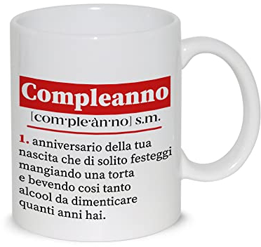 thedifferent Tazza Colazione Mug Relax Definizione Vocabolario Simpatica divertente Compleanno irriverente Amici Mamma Papà Nonni - idea regalo festa compleanno natale