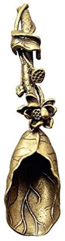 Brass Copper Tea Spoons Root Tea Scoop Vintage Spatula for Bath Salt Coffee Beans Flour Sugar