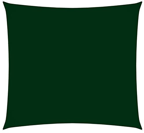vidaXL Voile de Parasol Voile d'Ombrage Ecran Solaire de Jardin Store de Patio Terrasse Balcon Extérieur Tissu Oxford Carré 2x2 m Vert Foncé