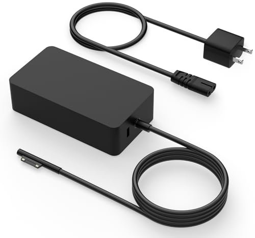 Ruilezyo Surface Pro Laptop Charger 65W Compatible with Microsoft Surface Charger, Surface Pro 10,9,8,7+,7,6,5,4,3,X, Windows Surface Laptop 6,5,4,3,2,1,Surface Book Go Tablet,Support 44W,36W,8FT Cord