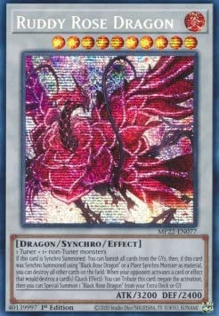 Ruddy Rose Dragon MP22-EN077 English 1.Edition Secret Rare + Heartforcards© Toploader