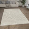 Paco Home Hochflor Teppich Wohnzimmer Shaggy 3D Optik Ethno Boho Vintage Look Weich, Grösse:120x160 cm, Farbe:Creme 8