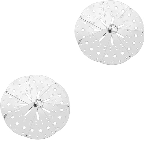 UPKOCH Couvercle Anti-DéVersement RéGlable En Acier Inoxydable - 22,50CM Couvercle Extensible Pour PoêLe, Panier Vapeur Multifonction Pour Cuisine, Lot De 2