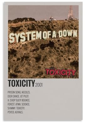 EVMILA System of A Down Poster, dekoratives Gemälde, Leinwand-Wandposter und Kunstdruck, modernes Familienschlafzimmer-Dekor-Poster, 20 x 30 cm