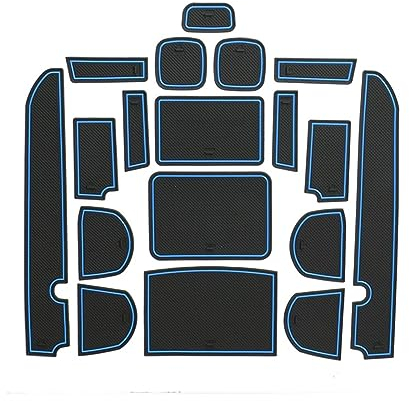 Antirutschmatten,Für Nissan Navara D40 2008-2012 4DR,Mittelkonsole Matten Aufbewahrungsbox Matten Armlehne Zubehör,C-Blue