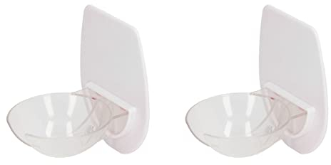 Wnvivi 2 Stück Dusch-Weinhalter, Wandmontierter Weinglashalter, Badezimmer-Stielglashalter, Transparenter Weinglashalter aus Kunststoff für Badewanne und Dusche