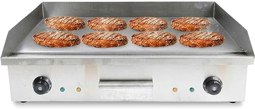 Piastra elettrica Commerciale, griglia elettrica da Tavolo, griglia da appoggio 4400 W Piastra riscaldante per Barbecue Padelle per frittura in Acciaio Inossidabile Hamburger Pance